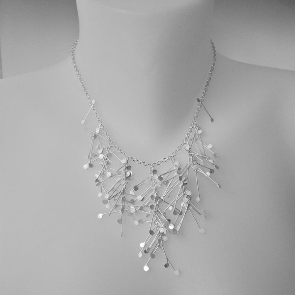 Signature semi graduated Necklace, satin silver by Fiona DeMarco