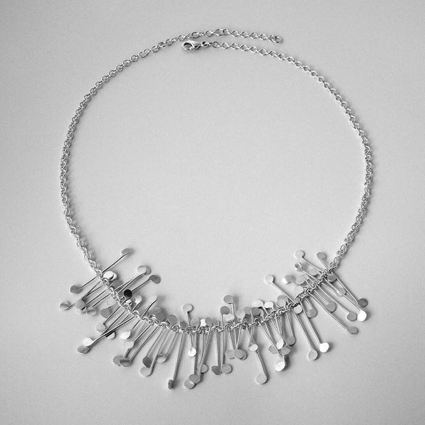 Signature semi Necklace, polished silver by Fiona DeMarco