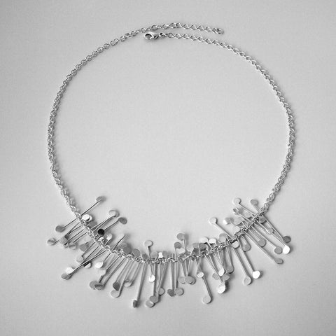 Signature semi Necklace, polished silver by Fiona DeMarco