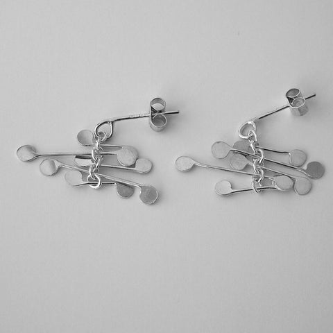 Signature stud Earrings, polished silver by Fiona DeMarco