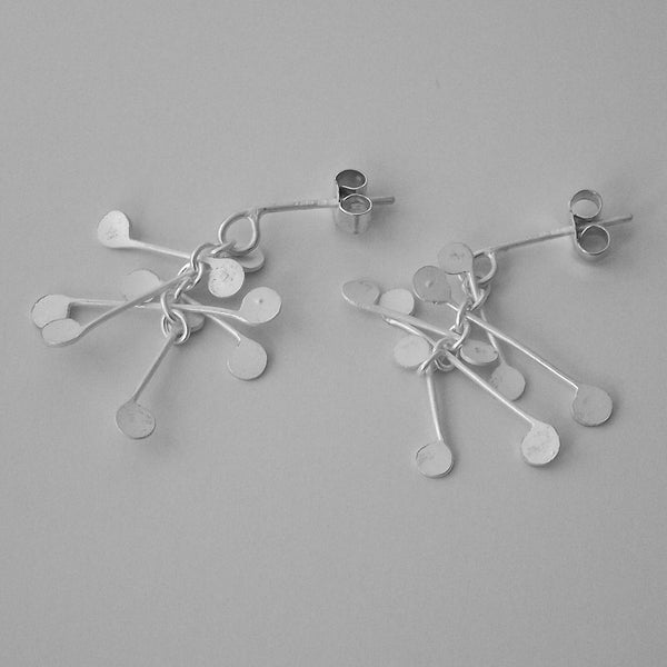 Signature stud Earrings, satin silver by Fiona DeMarco