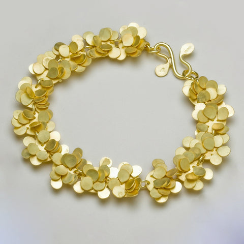 Symphony Precious bracelet, 18ct yellow gold satin by Fiona DeMarco