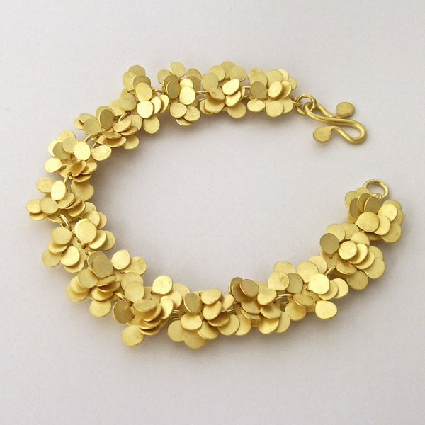 Symphony Precious Bracelet, 18ct yellow gold satin by Fiona DeMarco