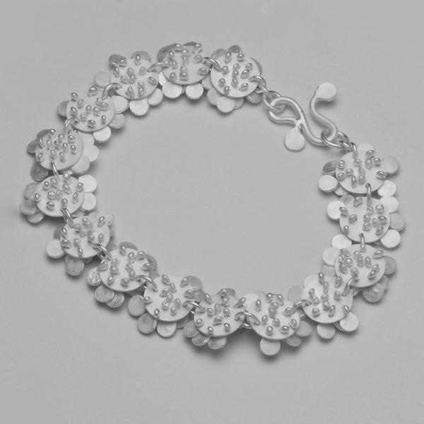 Symphony Bracelet reverse side, satin silver by Fiona DeMarco