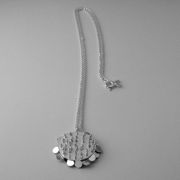 Symphony Pendant reverse side, polished silver by Fiona DeMarco