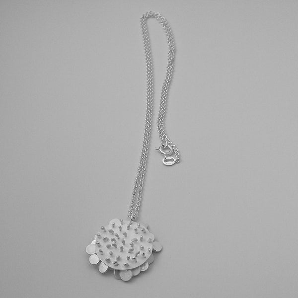 Symphony Pendant reverse side, satin silver by Fiona DeMarco