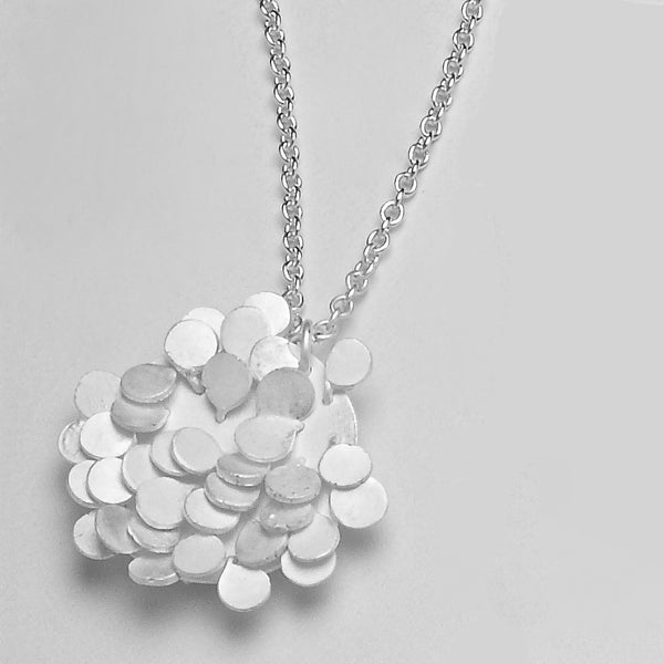 Symphony Pendant, satin silver by Fiona DeMarco