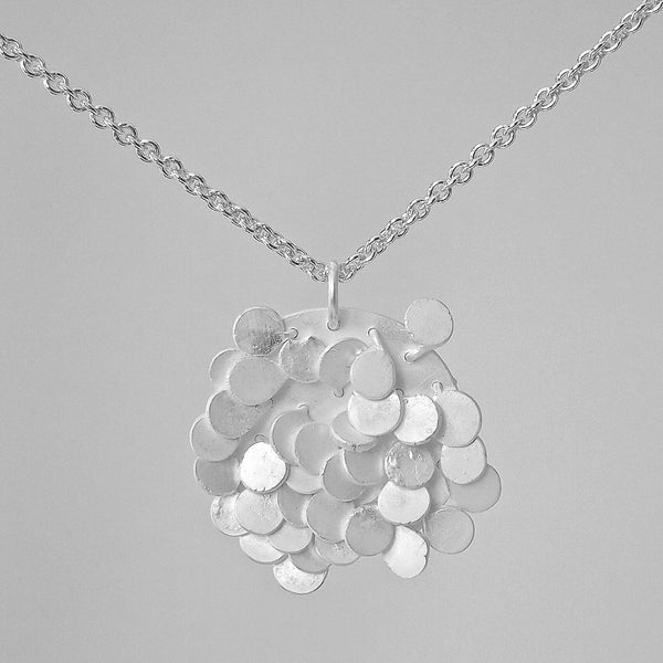 Symphony Pendant, satin silver by Fiona DeMarco