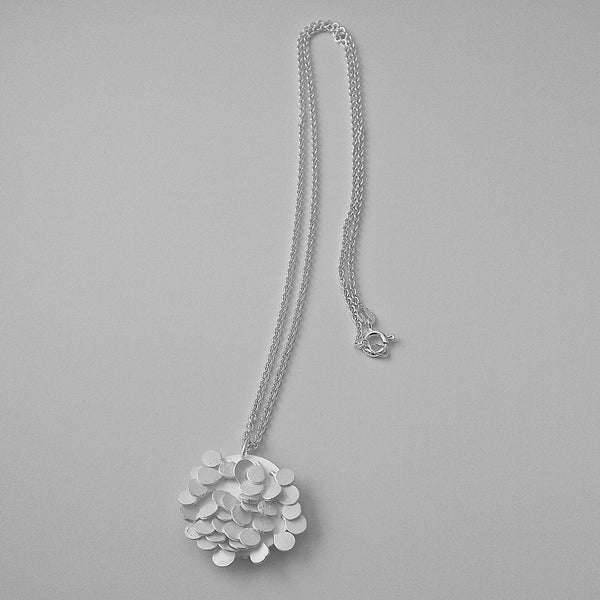 Symphony Pendant, satin silver by Fiona DeMarco