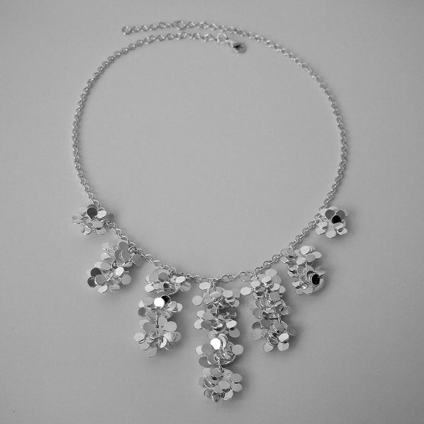 Symphony semi graduated Necklace, polished silver by Fiona DeMarco