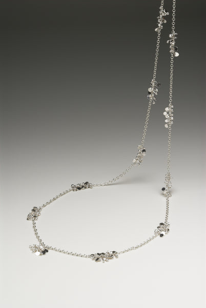 Accent long Necklace, polished silver by Fiona DeMarco