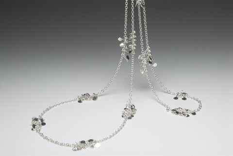 Accent long Necklace, polished silver by Fiona DeMarco