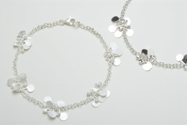 Accent Bracelets, satin & polished silver by Fiona DeMarco