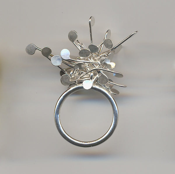 Signature Cluster Ring, polished silver by Fiona DeMarco